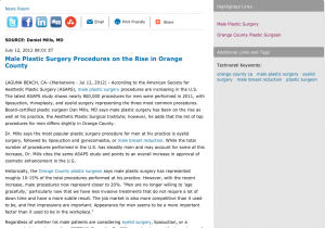 Plastic Surgeon, Male Breast Reduction, Orange County CA, Eyelid Surgery, Male Plastic Surgery