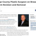 Orange County Plastic Surgeon Discusses Breast Implant Revision and Removal