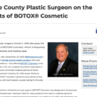 Orange County plastic surgeon discusses the benefits of BOTOX® Cosmetic