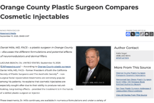 Orange County plastic surgeon on injectables