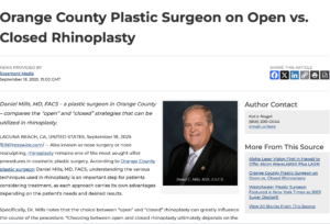 Orange County plastic surgeon on rhinoplasty techniques