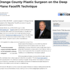 Orange County plastic surgeon on the “deep plane” facelift method